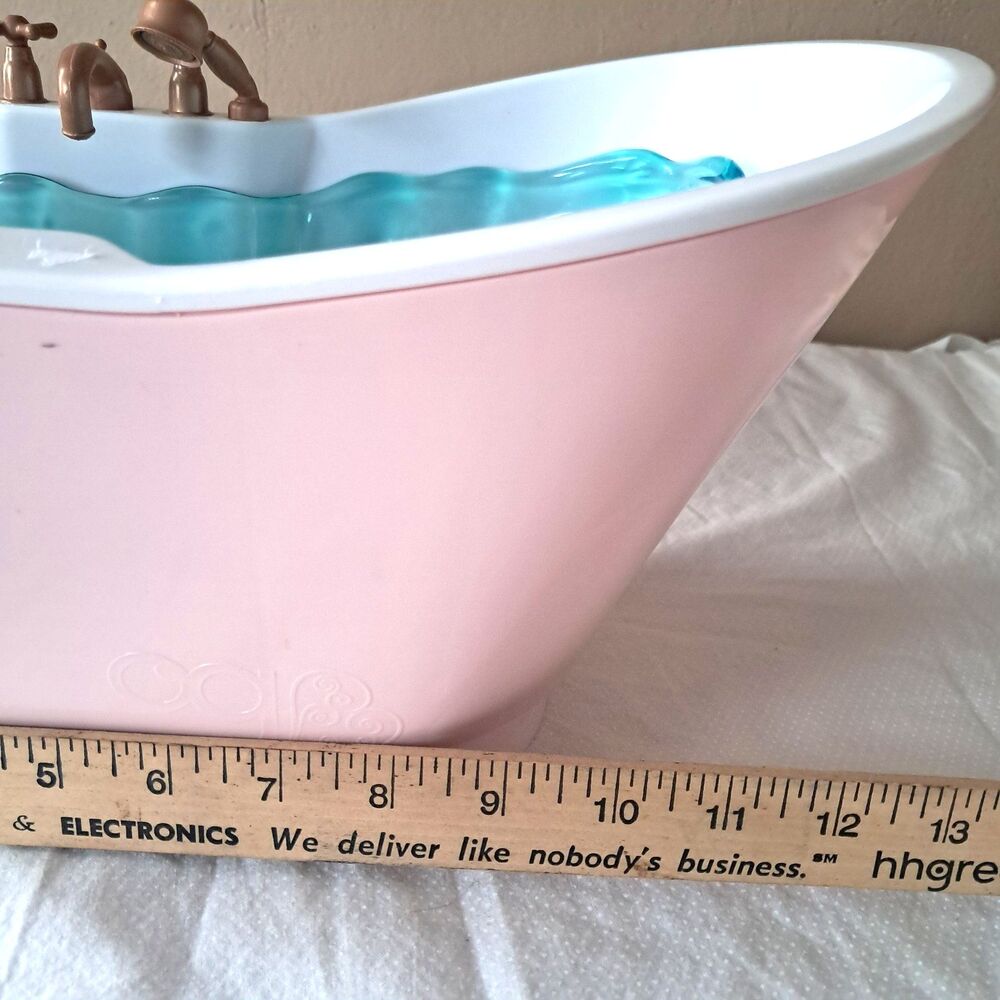 Our Generation Bathtub Bubbly Bath for 18” Dolls Toy Pink With Liner Sound Works - Picture 15 of 16